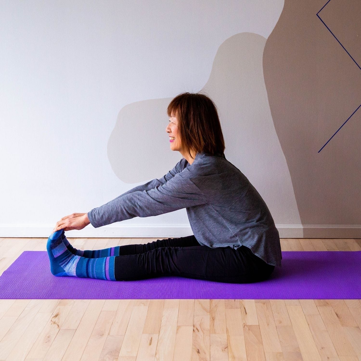 Diabetic Socks - Dusk Blue Stripes - Diabetic Socks Shops