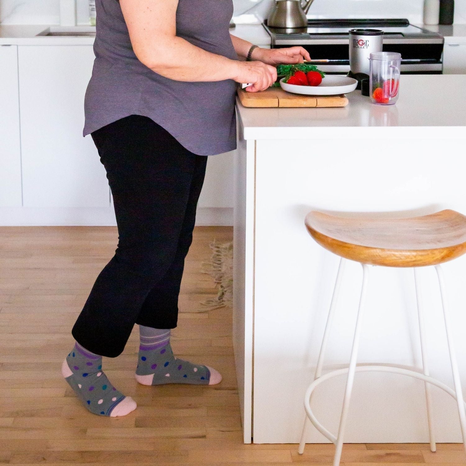 Diabetic Socks - Grey Polka Dot - Diabetic Socks Shops