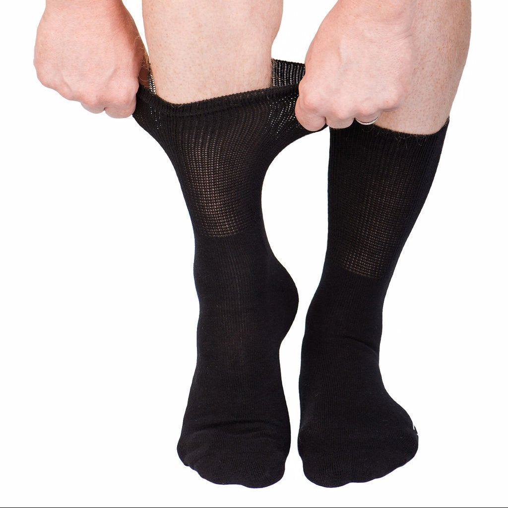 Diabetic Socks - Solid Black - Diabetic Socks Shops