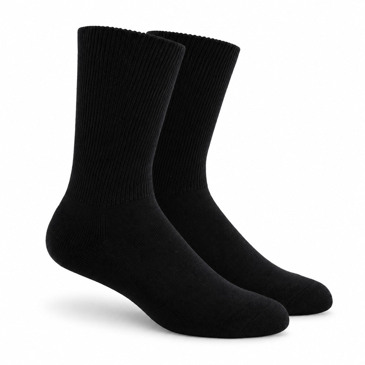 Black Mi Socks crew socks, studio view