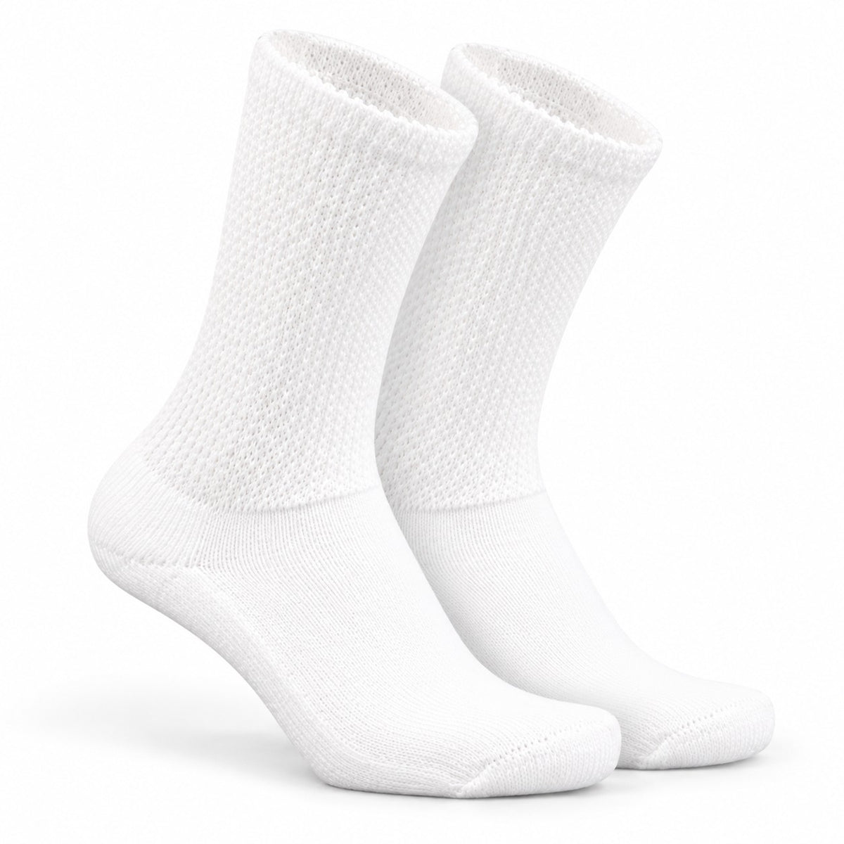 White Mi Socks crew socks, studio view