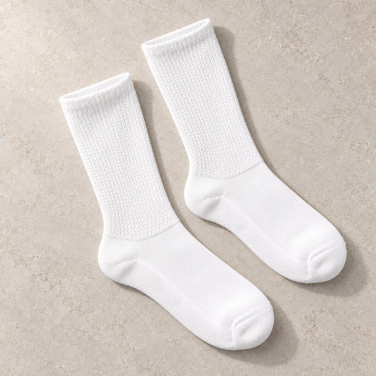White Mi Socks crew socks, flat lay view