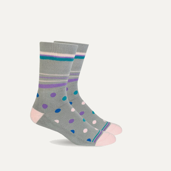 Pair of Grey Polka Dot Mi Socks
