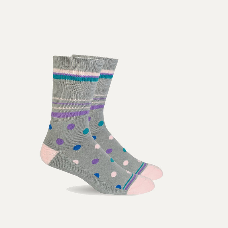 Pair of Grey Polka Dot Mi Socks