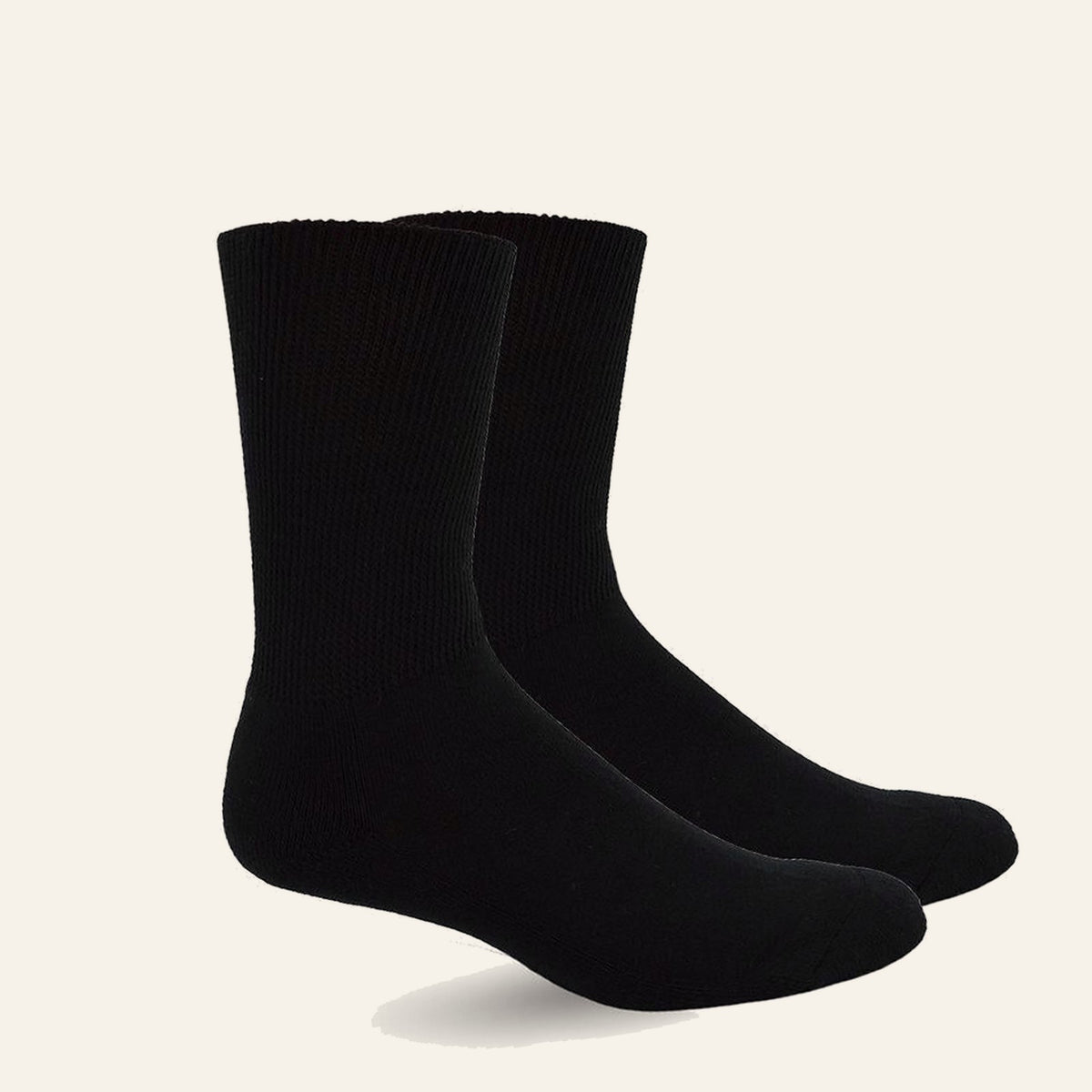 Mi Socks Black non-binding diabetic crew socks, 1 pair