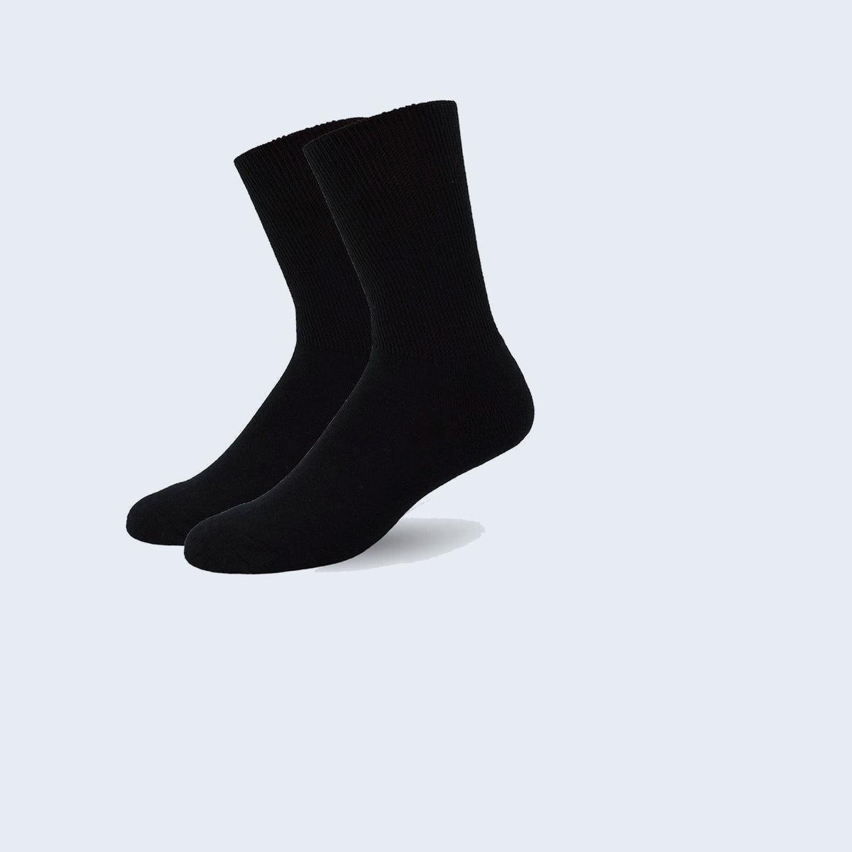 Mi Socks Men's Diabetic Crew Socks, Black