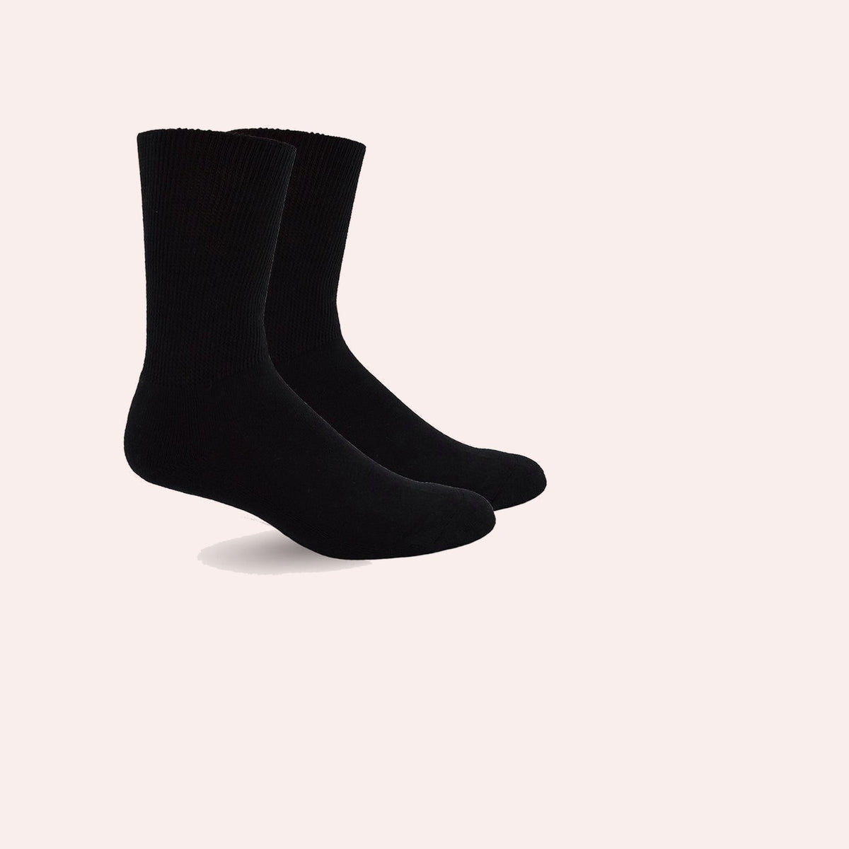 Mi Socks Women's Diabetic Crew Socks, Black