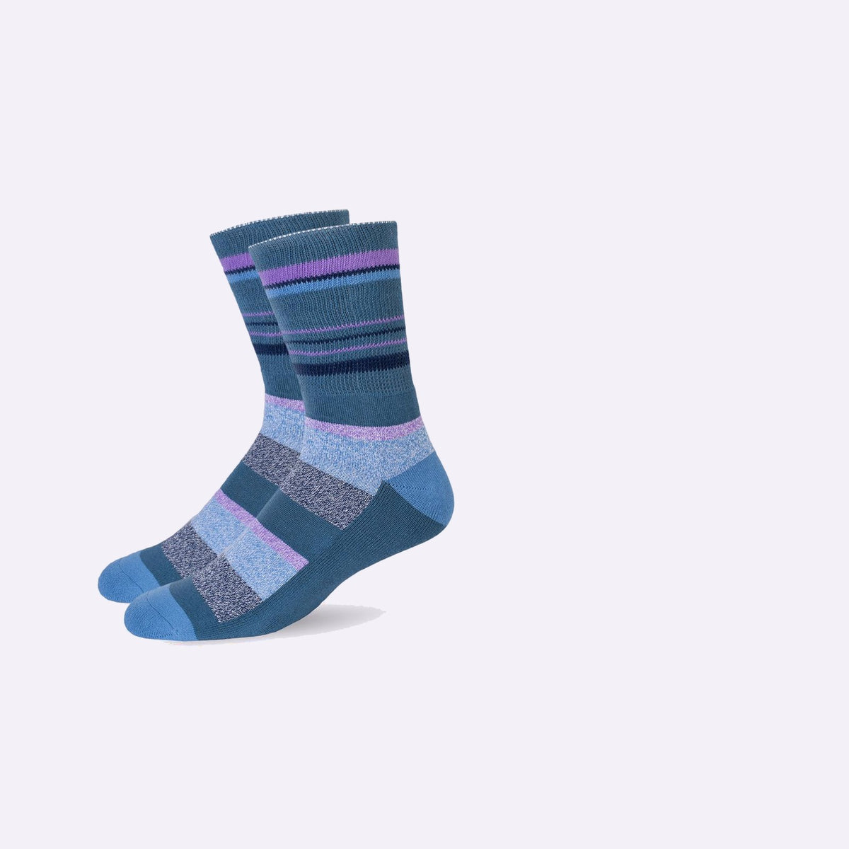 Mi Socks Neuropathy Socks, Dusk Blue Stripes