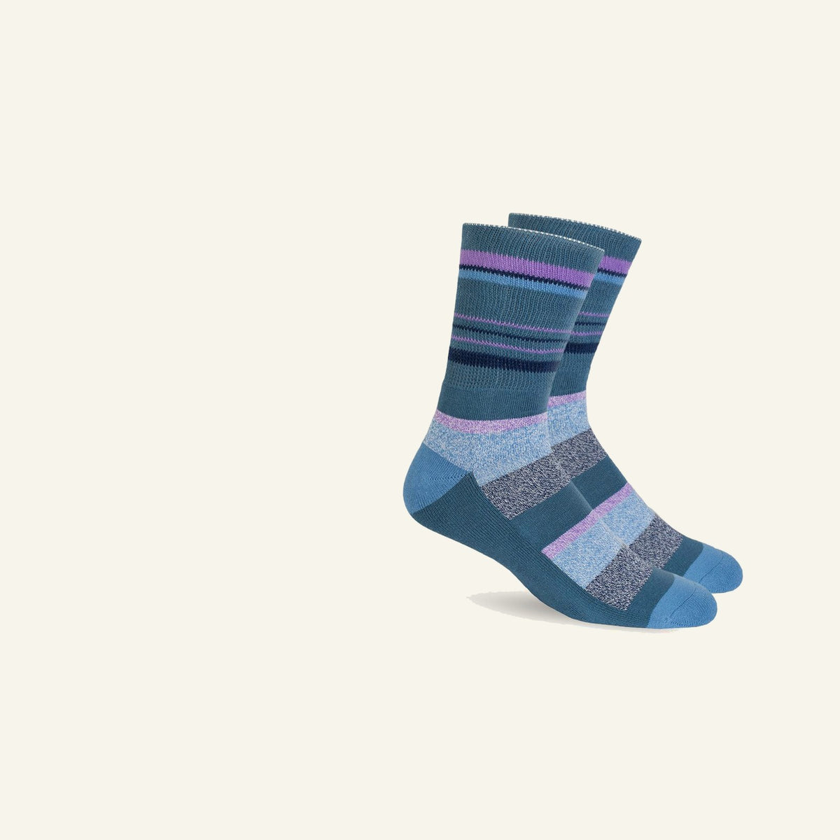 Mi Socks Socks for Swollen Feet and Ankles, Dusk Blue Stripes