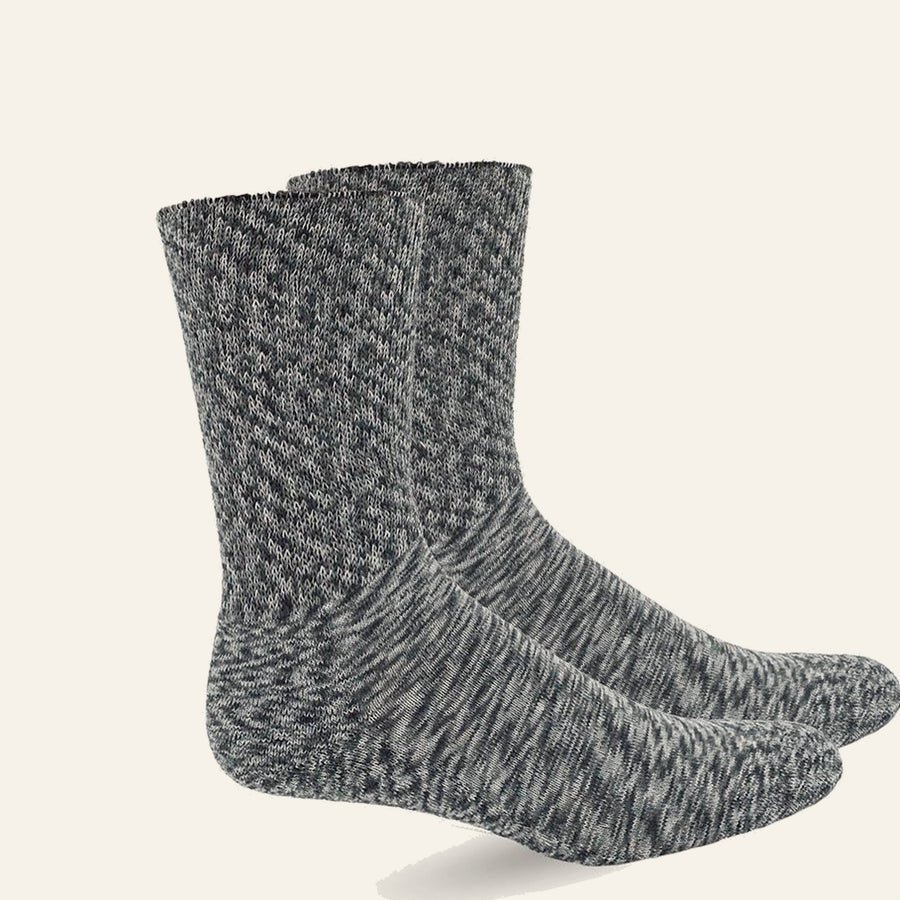 Mi Socks Marble Grey non-binding diabetic crew socks, 1 pair