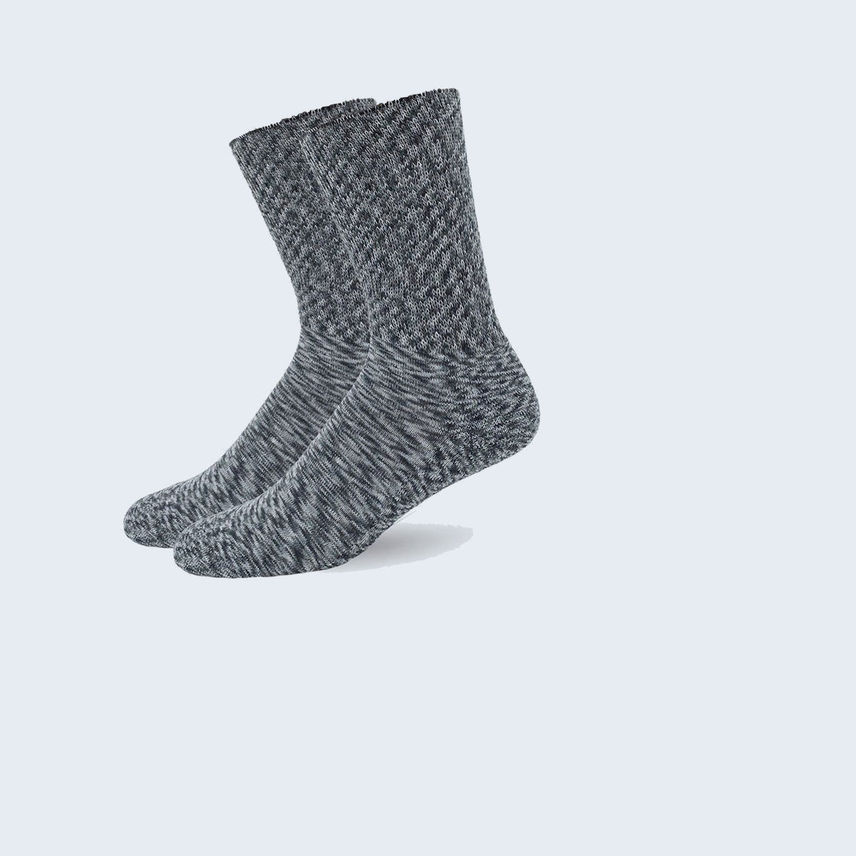 Mi Socks Men's Diabetic Crew Socks, Marble Grey