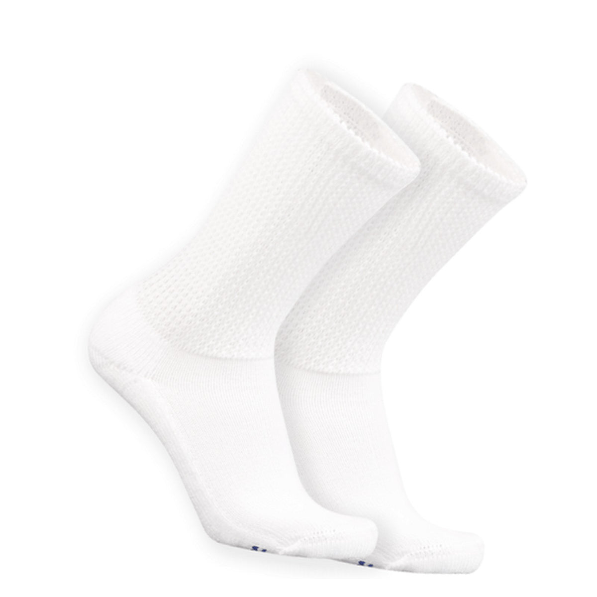 Mi Socks White non-binding diabetic crew socks, 1 pair