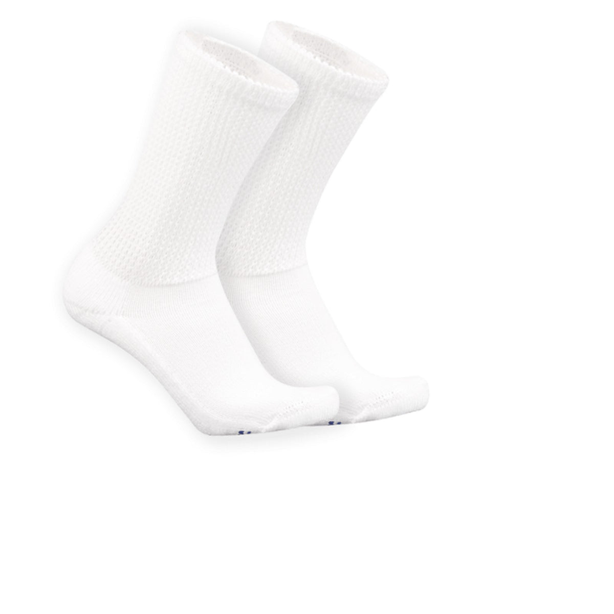Mi Socks Women's Diabetic Crew Socks, White