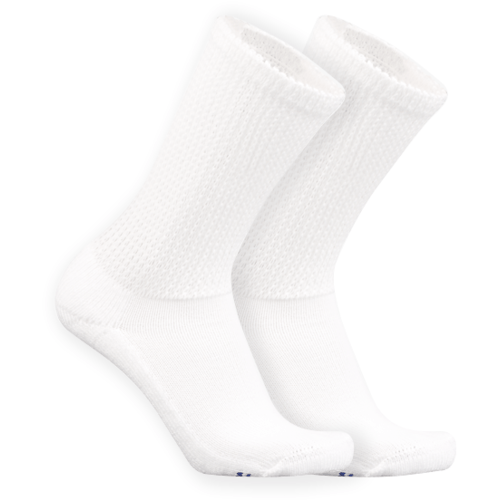 Mi Socks non-binding diabetic socks, White, one of the colors in this 12-pack