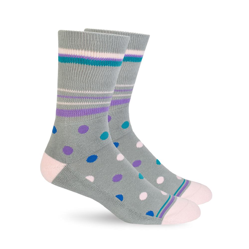 Diabetic Socks - Grey Polka Dot - Diabetic Socks Shops